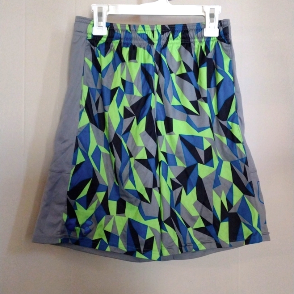 Youth Med UA Under Armour Blue, Green, Grey HeatGear Athletic Basketball Shorts